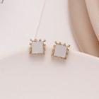 S925 Sterling Silver Geometric Ear Stud / Clip-on Earring