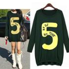 Number Print Pullover Dress