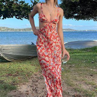 Cut-out Floral Sundress