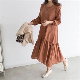 Shirred Dip-back Dress