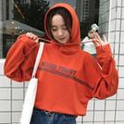 Letter Print Hoodie As Shown In Figure - One Size