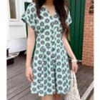 Pattern Shirtwaist Playsuit