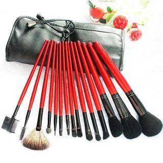 Makeup Brush Set (15 Pcs + Bag) (random Color) 15 Pcs + Bag