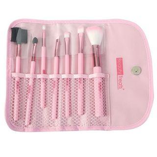 Beauty Treats  - 7 Piece Makeup Bruch Set In Pouch Rose Gold, 1 Set