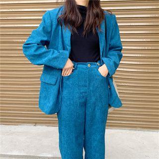 Corduroy Blazer / High-waist Corduroy Pants