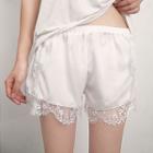 Lace Trim Slik Shorts