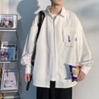 Long Sleeve Lettering Plain Shirt