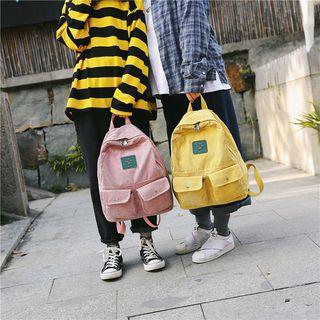 Corduroy Lettering Backpack