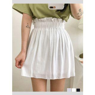 Frill-trim Flared Miniskirt