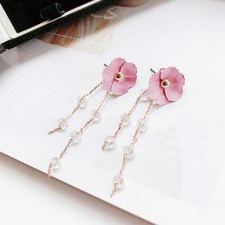 Flower Bead Fringed Earring