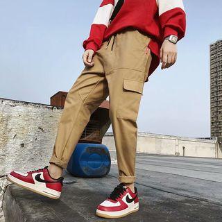 Drawstring Pocket Detail Cropped Pants