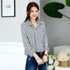Collared Striped Top