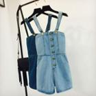 Denim Strappy Playsuit
