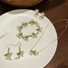 Flower Faux Pearl Alloy Earring / Bracelet / Pendant Necklace (various Designs)