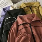 Drawstring-hem Cropped Light Jacket In 5 Colors