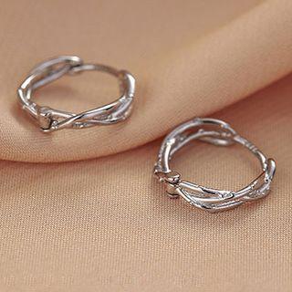 Throne Sterling Silver Hoop Earring