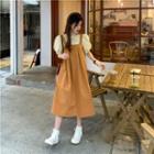 Puff-sleeve Top / Overall Dress