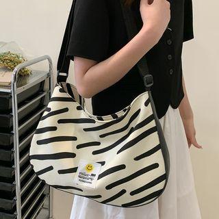 Wide Strap Canvas Crossbody Bag