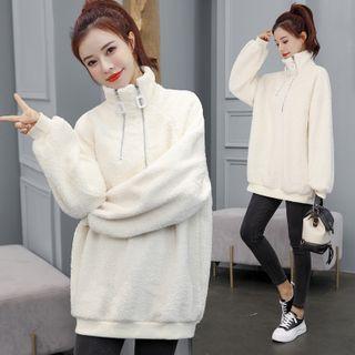 Half-zip Fleece Turtleneck Sweatshirt