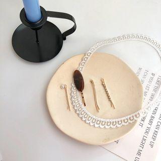 Set Of 4: Hair Clip Set Of 4 - Gold & Brown - One Size