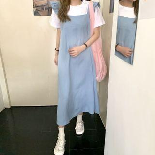 Frill Trim Jumper Dress