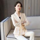 Double-breasted Blazer / Straight-cut Pants / Camisole Top