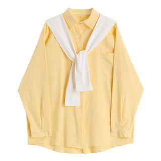Set: Knit Shawl + Shirt