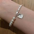 Faux Pearl Bracelet Sl0472 - Silver - One Size