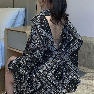 Paisley Print Open Shirt