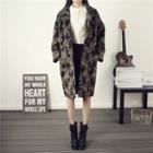 Buttoned Camouflage Coat