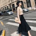 Mock-neck Knit Top / Knit Mermaid Skirt
