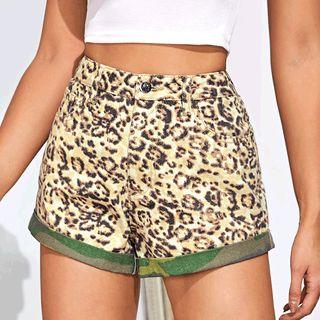 Leopard Print Hot Pants