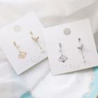 Non-matching Origami Crane & Fan Dangle Earring