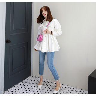 Flap-pocket A-line Jacket