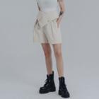 Asymmetrical Shirred Shorts