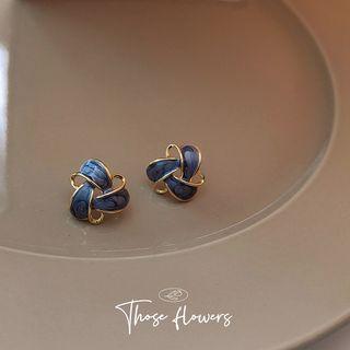 Geometric Glaze Earring 1 Pair - C-452 - Blue - One Size