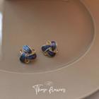 Geometric Glaze Earring 1 Pair - C-452 - Blue - One Size