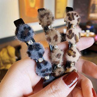 Leopard Print Bobble Hair Clip