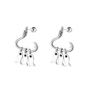 Fish Sterling Silver Fringed Earring 1 Pair - 046fr - Silver - One Size