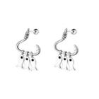 Fish Sterling Silver Fringed Earring 1 Pair - 046fr - Silver - One Size