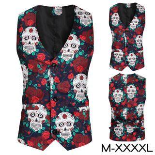 Skull Print Vest