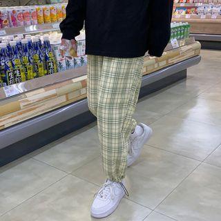 Couple Matching Bungee Cord Plaid Pants
