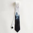 Forest Print Neck Tie Black & White - 7cm