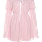 Off-shoulder Mini A-line Dress / Lace Up Corset