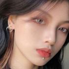 Hoop Ear Stud 1 Pc - 1231a# - Gold - One Size