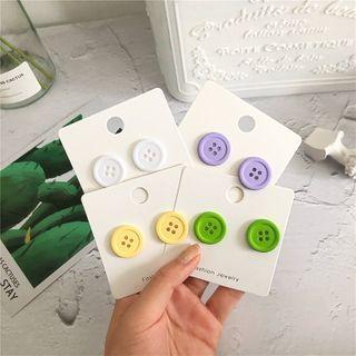 Button Acrylic Earring