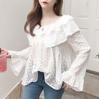 Cut Out Lace Blouse