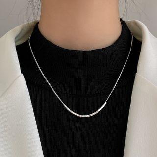 Bar Necklace Necklace - Silver - One Size