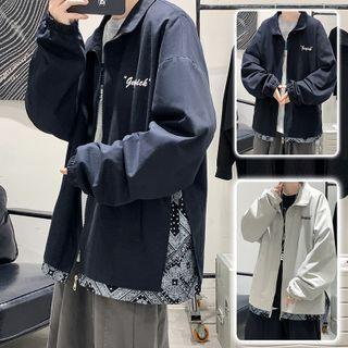 Paisley Mock Two Piece Baseball Jacket