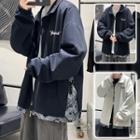 Paisley Mock Two Piece Baseball Jacket